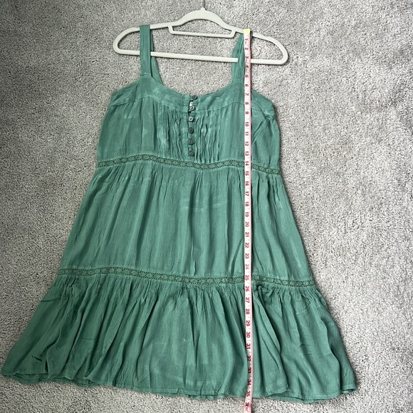 Dusty boho green boutique dress size M - Picture 5 of 8